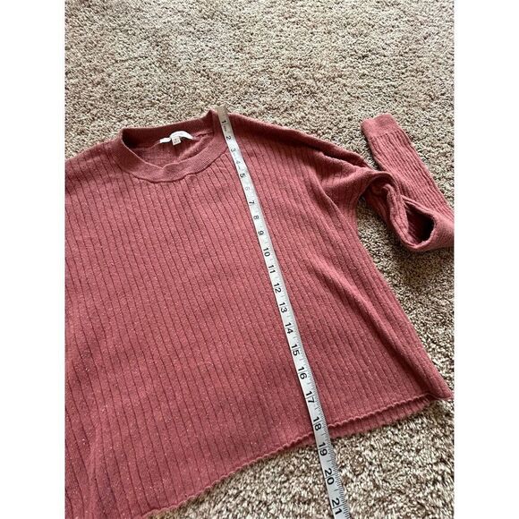 Madewell Women's Brown Ribbed Knit Crew Neck Sweater Size S - Picture 6 of 6